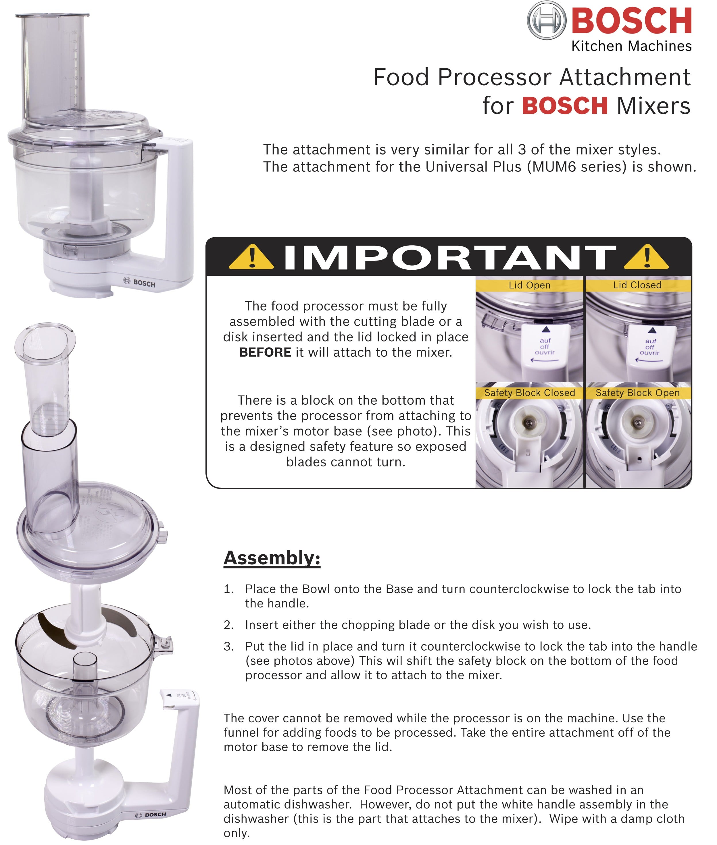 Universal Food Processor For Bosch Mixers Bosch Mixers Usa