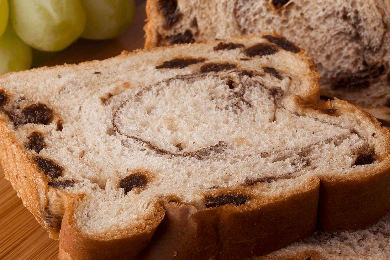 Slice of Cinnamon Raisin Bread