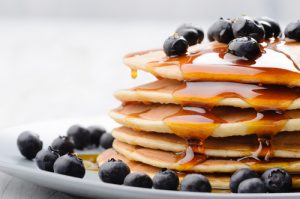 Stacked Blueberry Pancakes