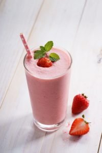 Glass of Strawberry Milkshake