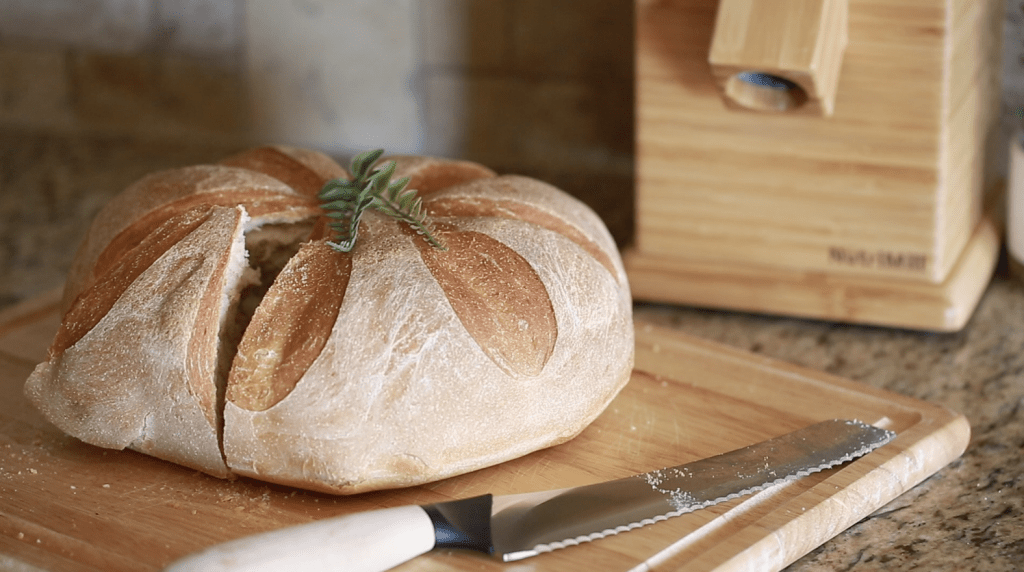 homemade loaf of bread