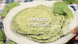 Spinach wraps from the blender