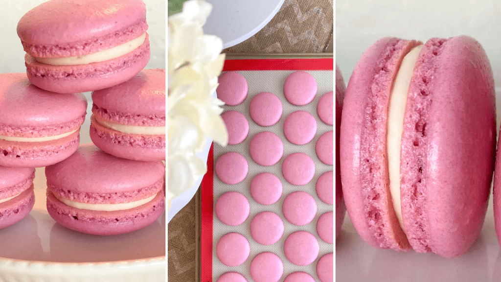 Pink french macarons