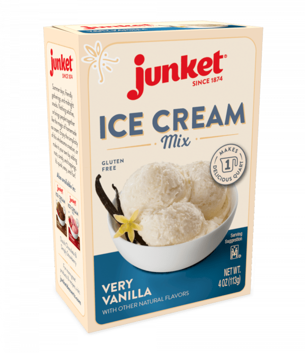 Junket ice cream box vanilla