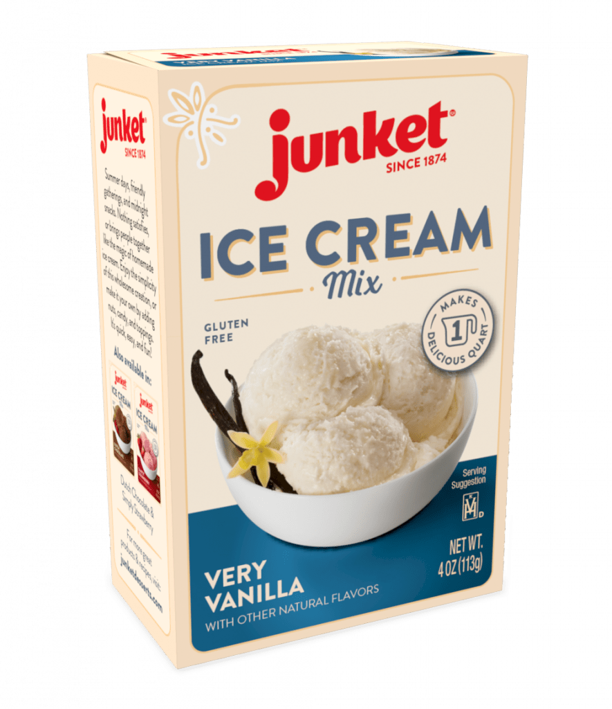 Junket ice cream box vanilla
